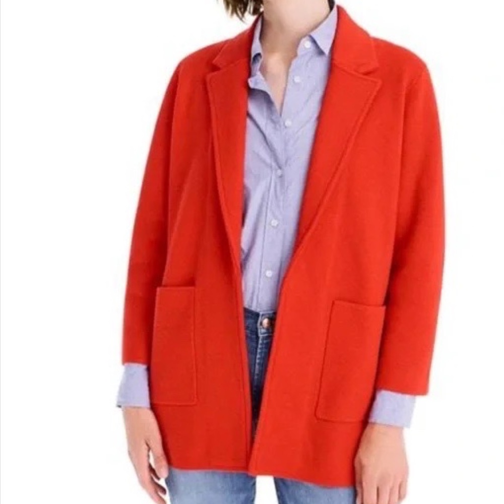 J.Crew 365 Red Sweater Blazer, Sz S
